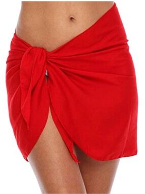 ShuShi Red Knot-Front Mini Skirt size S NWT
